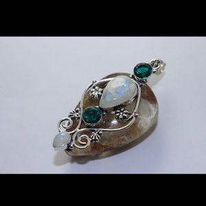 Moonstone & topaz pendant/charm